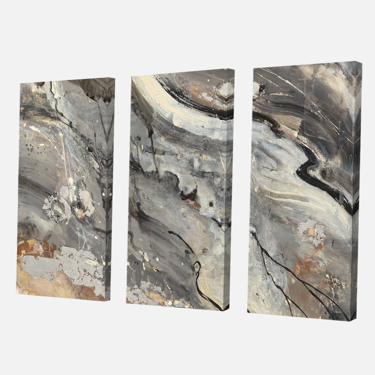 Designart - Fire and Ice Minerals II - Farmhouse Canvas Artwork